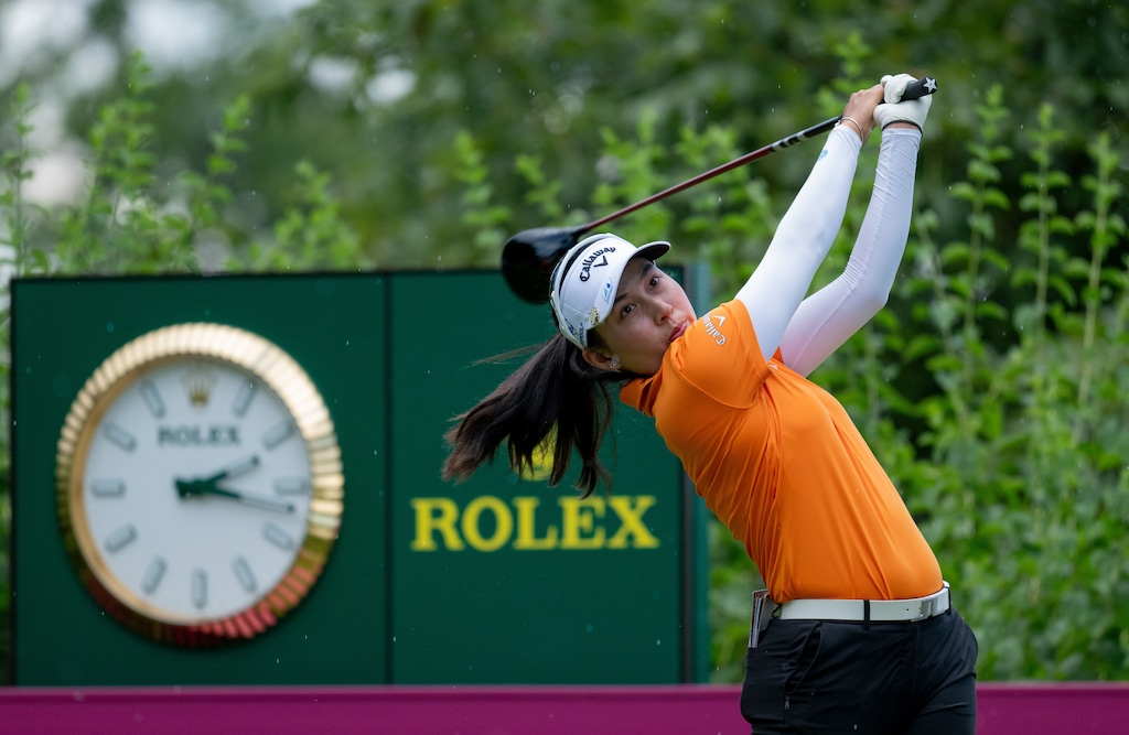 Jeeno Thitikul, patrocinada por Rolex, en el campeonato Amundi Evian de 2025.