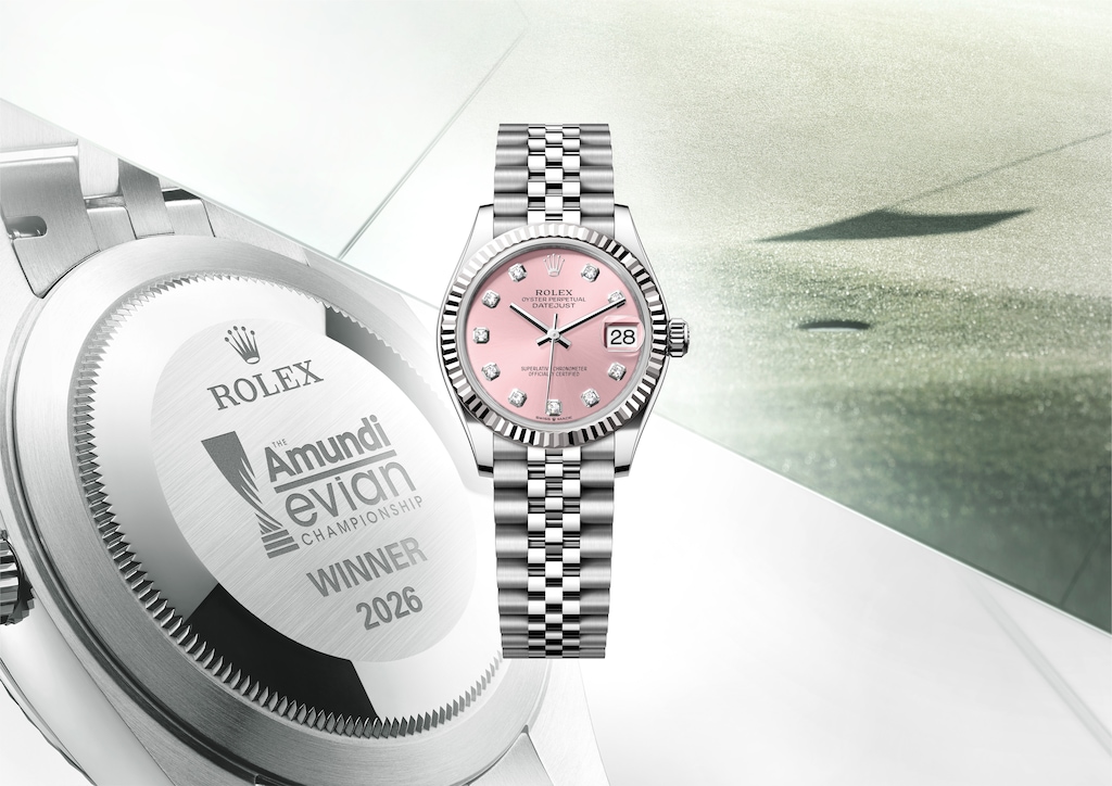 Oyster Perpetual Datejust 31 grabado, entregado a la ganadora del Amundi Evian Championship 2026.